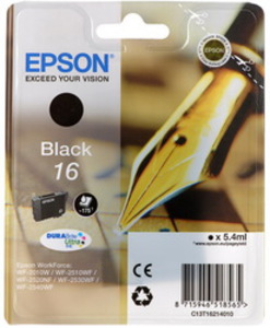 Картридж струйный Epson T16 черный