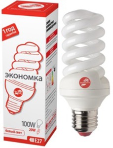 Лампа люминесцентная Экономка SPC 20W E2742