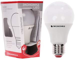 Лампа светодиодная Экономка LED 10W A60 E2745