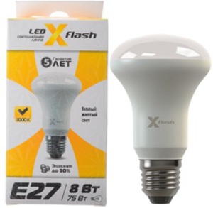 Лампа светодиодная X-Flash XF-R63-E27-8W-3K-220V