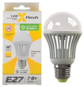 Лампа светодиодная X-Flash XF-BGD-E27-7W-4K-220V
