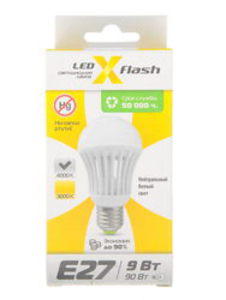 Лампа светодиодная X-Flash XF-BGD-E27-9W-4K-220V