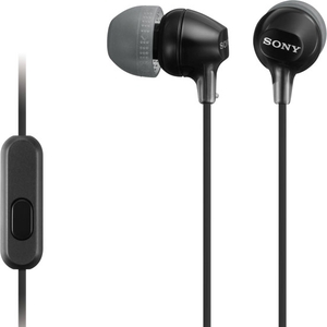 Наушники с микрофоном Sony MDR-EX15AP черный
