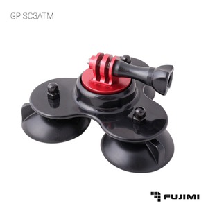 Fujimi GP SC3ATM Тройная присоска для крепления GoPro на плоские поверхности, с алюминиевым адаптером и болтом