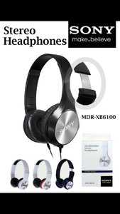 Наушники полноразмерные SONY MDR-XB6100 (3.5 mm jack) бело-красные реплика