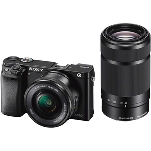 Цифровой фотоаппарат Sony Alpha A6000 (ILCE-6000YB) Kit 16-50mm+55-210mm черный