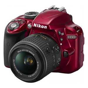 Цифровой фотоаппарат Nikon D3300 Kit AF-P 18-55mm VR красный