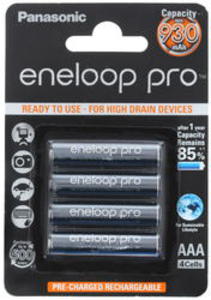 Аккумулятор PANASONIC Eneloop Pro AAA 900 4BP (BK-4HCDE/4BE)