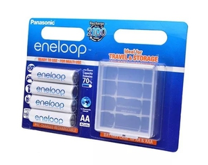 Аккумулятор PANASONIC Eneloop AA 1900 4BP (BK-3MCCEC4BE) с кейсом