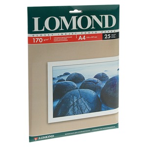 Бумага LOMOND Односторонняя Глянцевая, 170 г/м2, A4/25л. (0102143)