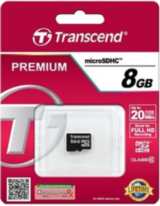 Карта памяти microSDHC 8Gb Transcend TS8GUSDC10 class 10