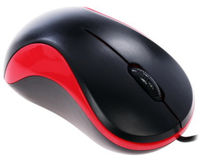 Мышь проводная Oklick 115S черный/красный