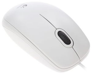 Мышь проводная Logitech B100 белый