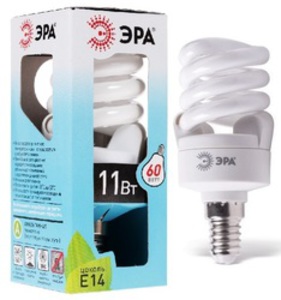 Лампа люминесцентная ЭРА F-SP-11-842-E14