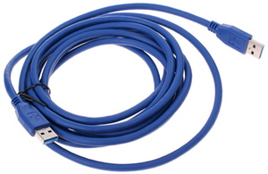 Кабель соединительный DEXP USB A - USB A 3метра синий