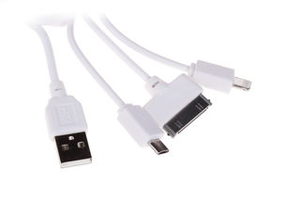 Кабель DEXP 0803557 3 в 1 USB - Lightning 8-pin