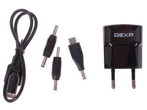 Сетевое зарядное устройство DEXP My-Home 1А черный