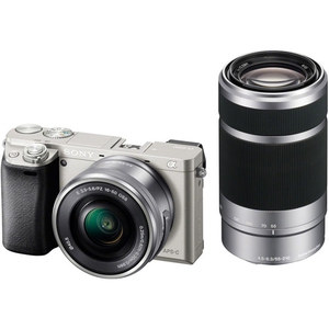 Цифровой фотоаппарат Sony Alpha A6000 (ILCE-6000YS) Kit 16-50mm+55-210mm серебристый