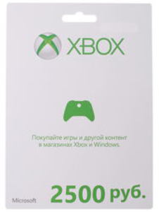 Карта оплаты Xbox LIVE 2500