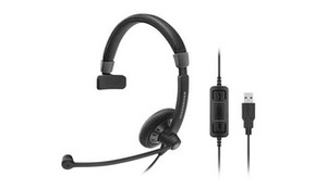 Моноауральная широкополосная гарнитура Sennheiser SC 40 USB CTRL BLACK