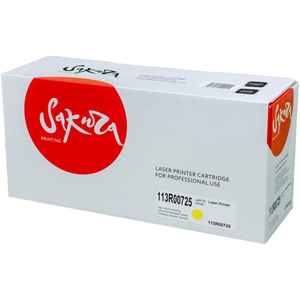 Картридж SAKURA 113R00725 для Xerox P6180, желтый, 6000 к.