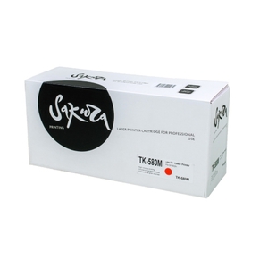 Картридж SAKURA TK580M для Kyocera Mita FS-5105DN/5205DN, пурпурный, 2800 к.