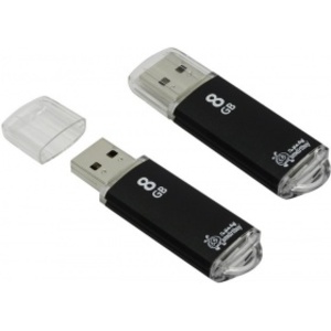 USB 8Gb - Smartbuy V-Cut Black SB8GBVC-K