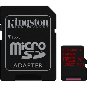 Карта памяти microSDXC 64Gb Kingston UHS-I Class 10 SDCA3/64GB