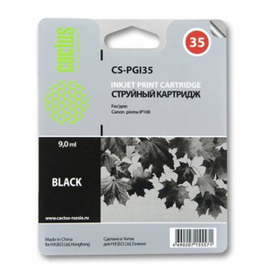 Картридж струйный Cactus CS-PGI35 черный для Canon Pixma IP100 (9мл)