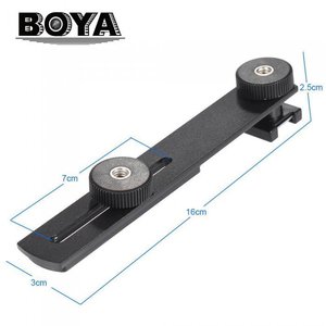 Крепление Boya BY-C01 Универсальное крепление-планка с болтом 1/4 и держателем