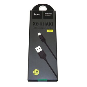 USB кабель HOCO "Premium" X6 USB-micro USB черный