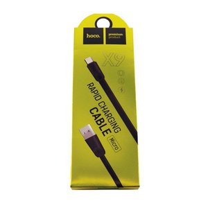 USB кабель HOCO "Premium" X9 (200см) USB-micro USB плоский черный