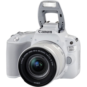 Цифровой фотоаппарат Canon EOS 200D Kit EF-S 18-55mm IS STM белый