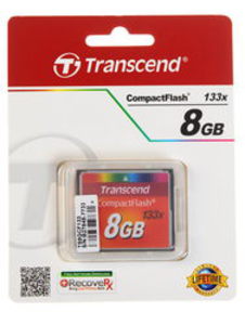 Карта памяти Compact Flash-8Gb 133X Trancend