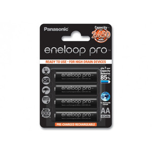 Аккумулятор PANASONIC Eneloop Pro AA 2450 4BP (BK-3HCDE/4BE) (4шт)