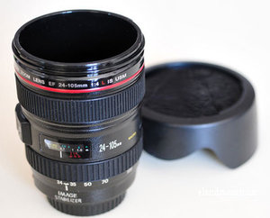Кружка-объектив (Canon EF 24-105L) надпись "Canina" с блендой