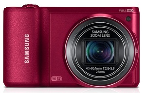 Цифровой фотоаппарат Samsung WB800F red + Wi-Fi