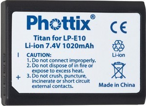 Аккумулятор Phottix Canon LP-E10 для EOS 1100D