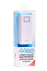 Универсальный аккумулятор/автономное ЗУ Partner, 4400mAh